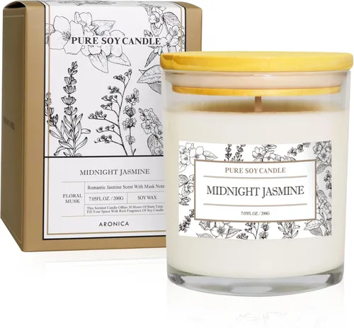 Miniatura 10 de Aronica Velas seguras para mascotas con aroma a manzana, velas perfumadas de larga duración, velas de manzana Honeycrisp limpias, no tóxicas, velas