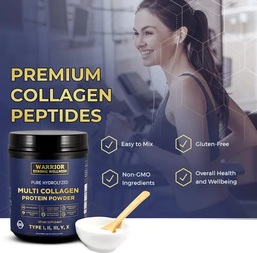 Miniatura 6 de Polvo de proteína de colágeno múltiple hidrolizado puro, polvo de colágeno, impulso de energía, para envejecimiento de la elasticidad de la piel
