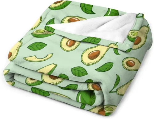 Miniatura 4 de Manta de aguacate para regalo, 40 x 30 pulgadas, bonita manta para niños, niñas, niños, manta verde suave y mullida para regazo y silla