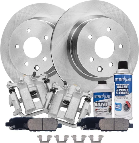 Miniatura 28 de Detroit Axle - Rotores de freno para Jeep Compass 2015-2022 Renegade 2016-2022 Fiat 500X 2016-2022, 2018, 2019, 2020, 2021. Reemplazo de rotores