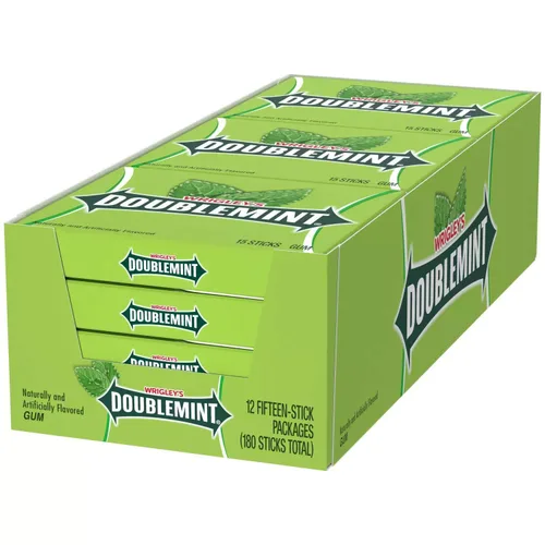 Wrigley's Doublemint - Goma de mascar (15 unidades, 12 unidades)