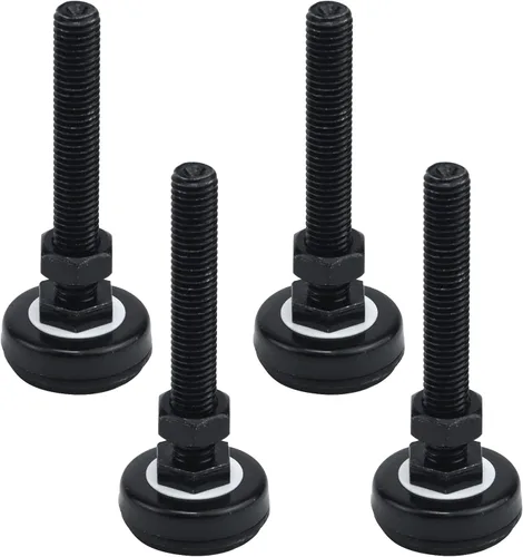Miniatura 20 de Antrader 4 copas de pie ajustables con rosca M8, base de nailon reforzado, pies articulados de 2 pulgadas de diámetro, patas de muebles, longitud