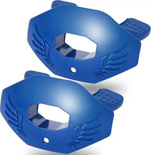 Miniatura 9 de 2 piezas de protector bucal de fútbol juvenil, boquilla de fútbol con correa, sin hervir, suave y duradero, máximo canal de respiración, se adapta a