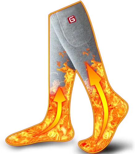 Miniatura 10 de Calcetines eléctricos para hombre y mujer, con batería recargable y calefacción, con aislamiento térmico para invierno. Calcetines térmicos
