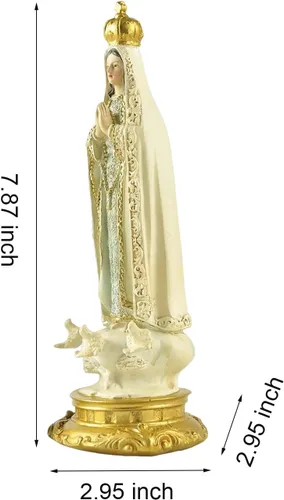 Miniatura 8 de Estatua católica de la Virgen María, estatua de resina de decoración religiosa, colección de Nuestra Señora de Gracia y uso doméstico, 4.72 pulgadas
