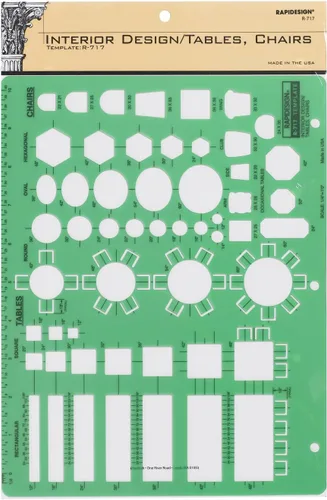 Miniatura 5 de Plantilla de detalle de cocina Rapidesign con escala de 1/2 pulgada, 1 unidad (R719)