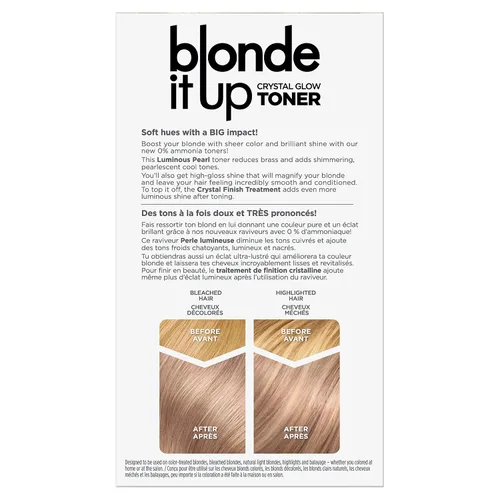 Miniatura 2 de Clairol Blonde It Up Crystal Glow Toners - Tinte semipermanente para el cabello, color perla luminoso, sin amoníaco, añade tonos nacarados a tonos