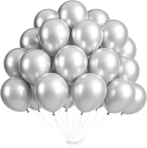 Miniatura 19 de EMART 100 globos negros de 12 pulgadas con cinta, helio de látex para fiestas de cumpleaños, baby shower, boda, graduación, Halloween, decoraciones