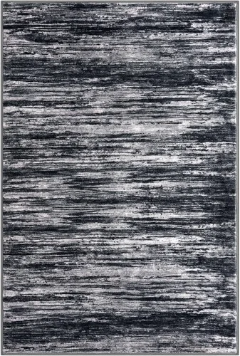 Miniatura 8 de SIILOOM - Alfombra 2x3 pies azul marino blanca moderna abstracta entrada, supersuave antideslizante lavable cocina, tapete bajo dormitorio puerta