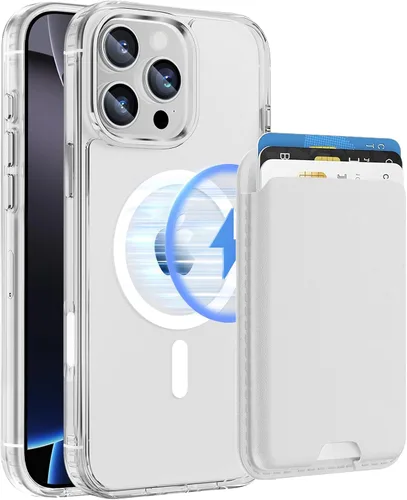 Miniatura 31 de Funda magnética para iPhone 12 Pro Max, cartera magnética desmontable con soporte para tarjetas, [compatible con MagSafe] grado militar, a prueba