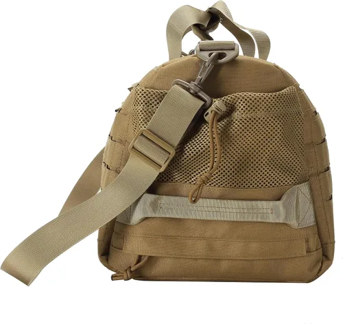 Miniatura 4 de SEYATULLH Bolsa de lona táctica militar para hombres y mujeres con compartimento para zapatos, bolsa de gimnasio, bolsa de fitness, bolsa