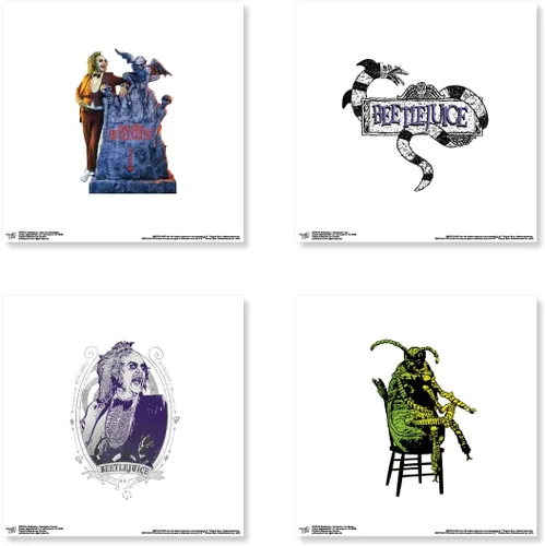 Miniatura 6 de Trends International Gallery Pops Beetlejuice - Betelgeuse - Paquete de arte de pared (paquete de 4), póster de pared, 12.00 x 12.00 pulgadas