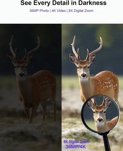 Miniatura 4 de Gafas de visión nocturna, prismáticos recargables montados en la cabeza, prismáticos digitales infrarrojos de visión nocturna de pantalla de 3