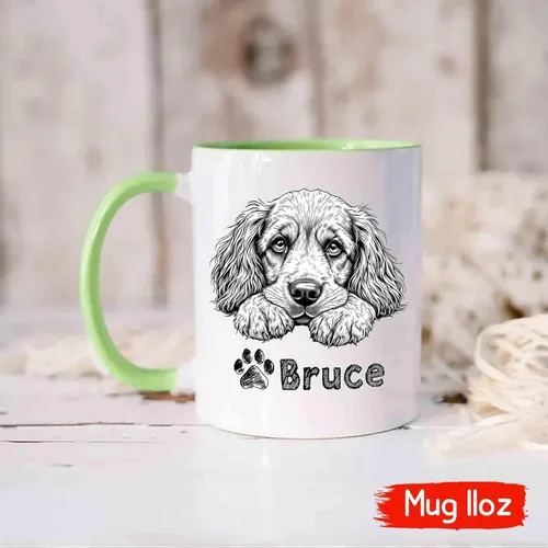 Miniatura 3 de Taza de café de perro Cocker Spaniel americano con nombre personalizado, tazas personalizadas de perro Cocker Spaniel americano, regalos de Cocker