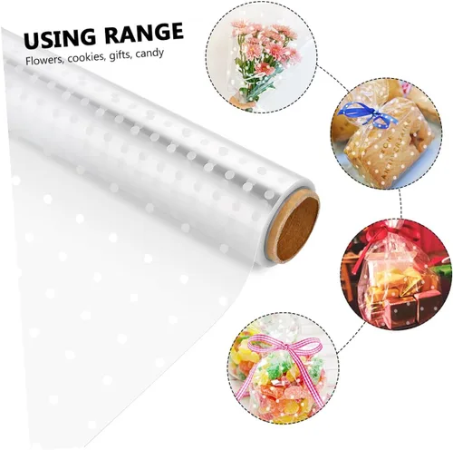 Miniatura 5 de Cabilock Bolsas de celofán transparente de celofán para cestas de regalo, 2 unidades de rollo de envoltura de grosor de 17 pulgadas x 100 pies