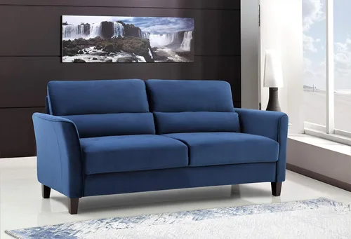 Miniatura 5 de Container Furniture Direct Stoughton - Sofá biplaza tapizado moderno de mediados de siglo con brazos inclinados para sala de estar, 57.88 pulgadas