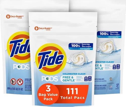 Miniatura 21 de Tide PODS - Cápsulas de jabón de detergente libre y suave, 76