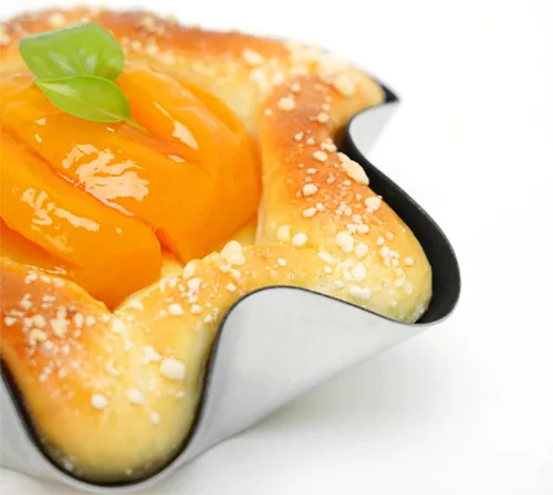 Miniatura 7 de Tosnail Paquete de 8 cuencos para tacos, sartén para tortilla de 6.5 pulgadas, molde de tarta estriado antiadherente, para ensalada para hornear