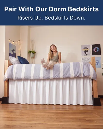 Miniatura 9 de Elevadores de cama – Esenciales para dormitorio – Elevadores de muebles ajustables de 3 y 5 pulgadas u 8 pulgadas combinados – Resistente