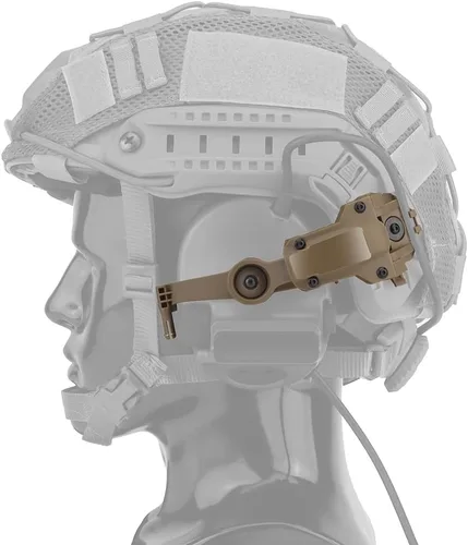 Adaptador táctico para auriculares de riel para casco, kit de soporte de auriculares de rotación multiángulo compatible con OPS Core ARC/Team Wendy