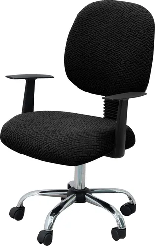 Miniatura 15 de MIFXIN - Fundas elásticas para silla de oficina de Jacquard, 2 piezas para sillas de escritorio o de la computadora, protector universal