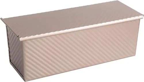 Miniatura 7 de Molde pequeño Pullman para pan con tapa, capacidad de masa de 0.5 libras, mini molde para tostadas de acero al carbono para hornear pan