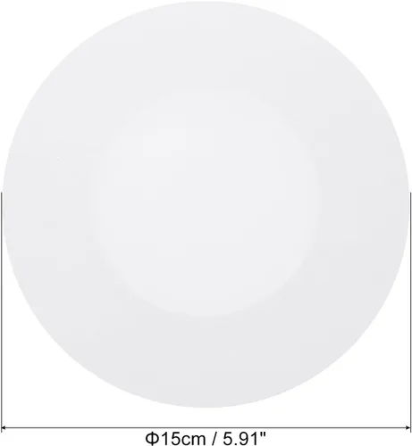 Miniatura 2 de PATIKIL Lienzos de pintura para pintar, paquete de 3 paneles redondos de madera de 6 pulgadas, bastidor de madera estirado en blanco para acrílico