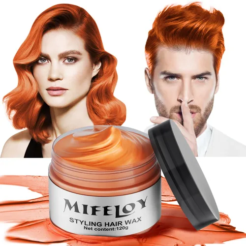 Miniatura 7 de Cera temporal negra para el cabello, tinte en crema para peinado natural instantáneo, pomadas lavables para hombres, niñas, mujeres, jóvenes, barro