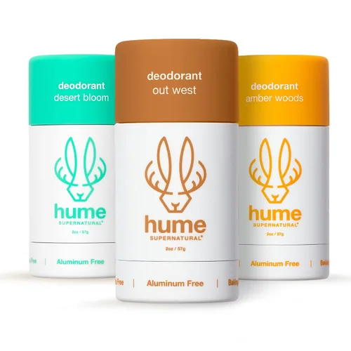 Miniatura 9 de Hume Supernatural Desodorante probiótico Roll‑On, sin aluminio y a base de plantas, suave para la piel sensible, secado rápido, protección duradera