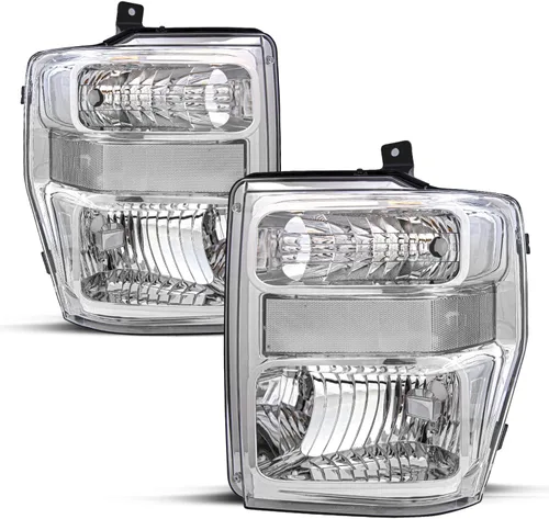 Miniatura 10 de JSBOYAT Juego de focos delanteros de repuesto con bombillas para Ford F250 F350 F450 F550 Super Duty 2008-2010. Carcasa negra con reflector