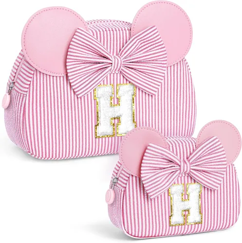 Miniatura 35 de Regalos de Navidad para niñas, bolsa de maquillaje con inicial, bolsas de cosméticos, bolsa de maquillaje de viaje, regalos de cumpleaños Azul