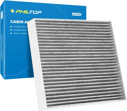 Miniatura 14 de PHILTOP Filtro de aire de cabina HEPA con carbón activado, compatible con CF10371 Cadillac CTS 2003-2013, STS 2005-2011, SRX 2004-2009, filtro