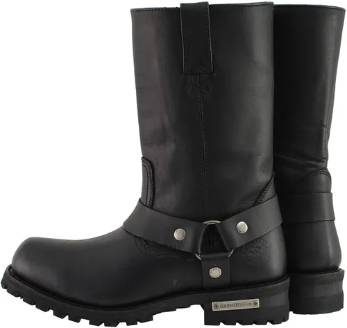 Miniatura 8 de Milwaukee Leather MBM131 - Botas de arnés clásicas de punta cuadrada para hombre de 11 pulgadas