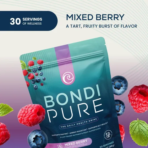 Miniatura 6 de Bondi Pure - Bebida diaria de salud y desintoxicación - Promueve la salud intestinal y el apoyo energético durante una limpieza o ayuno intermitente