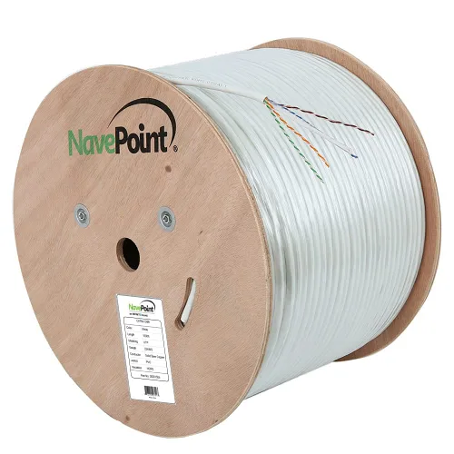 Miniatura 8 de NavePoint Cable Ethernet CAT6A, UTP, clasificación CMR, negro, 1000 pies