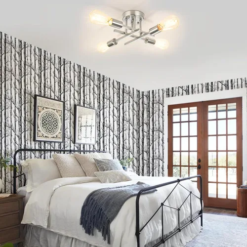 Miniatura 5 de Papel tapiz de árbol de abedul de 17.7" x 118" despegar y pegar para dormitorio/sala de estar papel contact negro removible autoadhesivo papel