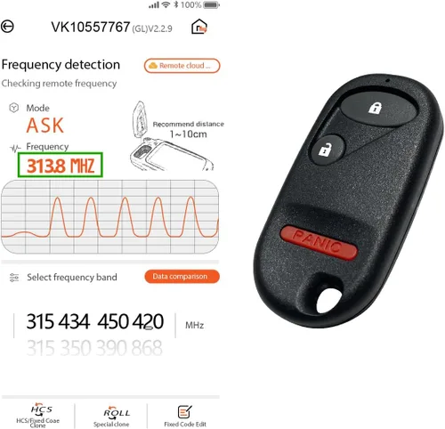 Miniatura 4 de Control remoto de entrada sin llave OUCG8D344HA 313.8MHz 3 botones de repuesto para Honda Civic Element CR-V 2002-2011