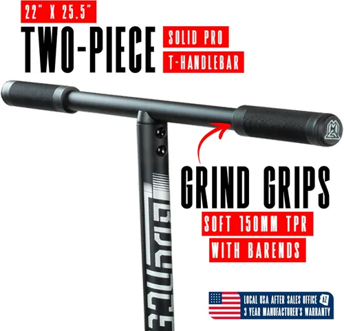 Miniatura 4 de Patinete de Trampolín Pro Madd Gear para Trucos – Tubo de Dirección Real, T-Bar Pro, Plataforma de Espuma – Práctica de Acrobacias Interior y Negro