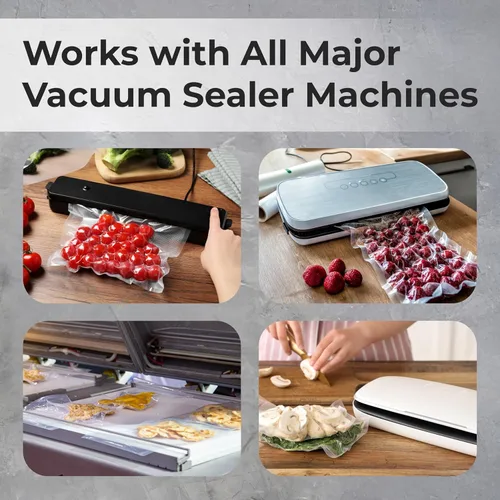 Miniatura 6 de Bolsas selladoras al vacío en rollo de 11 pulgadas x 50 pies para guardar alimentos y Sous Vide, sin BPA, bolsas de almacenamiento de alimentos
