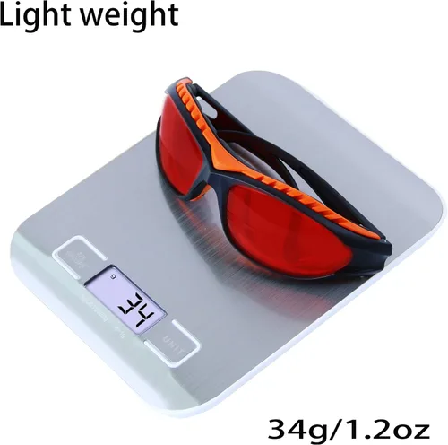 Miniatura 7 de JILERWEAR Profesional 180nm-540nm OD 6+ Violet/Blue/Green Laser Safety Glasses para 405nm, 445nm, 450nm, 473nm, 532nm láser ligero y diseño de moda