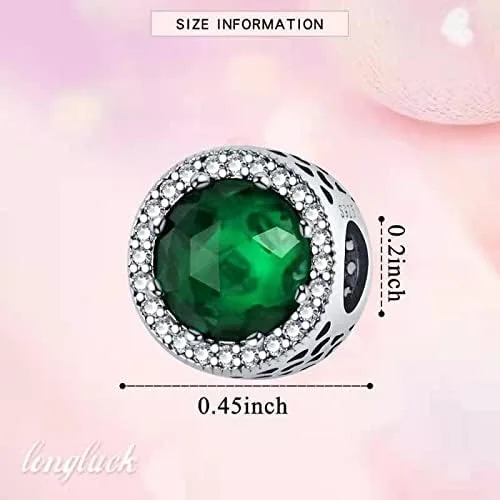 Miniatura 5 de LongLuck Dije de ojo de cristal para pulsera Pandora dije de plata de ley 925 con circonitas cúbicas para mujer Plata esterlina cristal