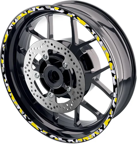 Miniatura 34 de MC MOTOPARTS Pegatinas de llanta exterior de 17 pulgadas C02B compatibles con YZF R125 MT125 MT07 MT10 MT25 FZ25 MT03 (azul)