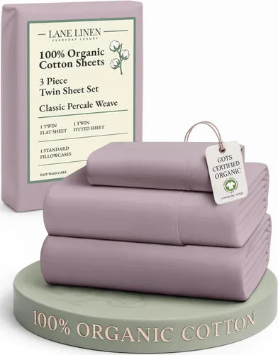 Miniatura 189 de LANE LINEN Sábanas 100% algodón orgánico para cama tamaño King, sábanas de percal suave, transpirables, de lujo, estilo hotelero, lavables a 09