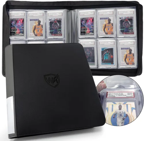 Miniatura 24 de Carpeta de tarjetas de fútbol de 400 bolsillos para tarjetas de fútbol 2025 2026, bolsa de almacenamiento portátil impermeable con fundas extraíbles