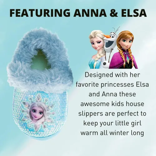 Miniatura 2 de Disney Frozen 2 Elsa and Anna - Pantuflas de felpa ligeras cálidas cómodas suaves y cómodas para la casa bebéniño pequeño