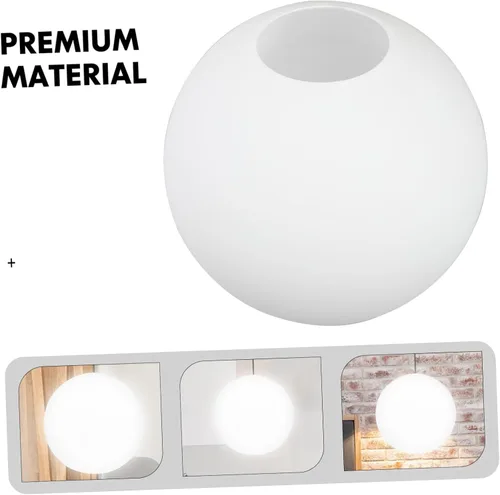 Miniatura 6 de Vaguelly Pantalla europea de vidrio esmerilado de 4.68 pulgadas, reemplazo redondo para lámpara de mesa, iluminación ambiental cálida, decoración