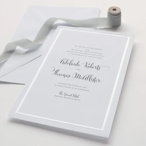 Miniatura 5 de Gartner Studios Border - Kit de invitación de boda, blanco perla, 50 unidades (61001)