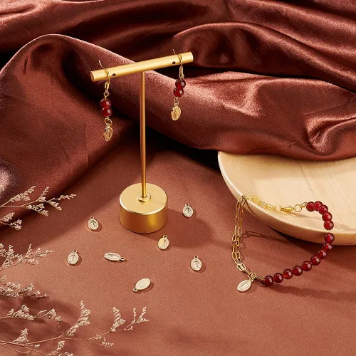 Miniatura 3 de UNICRAFTALE Colgantes ovalados con dijes de Virgen María 304 de acero inoxidable milagroso de 0.031 in para hacer joyas, manualidades, Acero