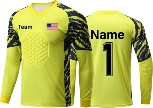 Camisetas de portero personalizadas para jóvenes, hombres y niñas con nombre y número de equipo, logotipo de equipo personalizado para niños y