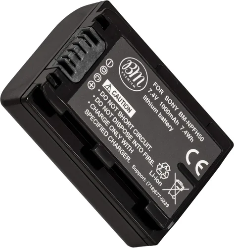 BM Premium Reemplazo NPFH50 para Sony NP-FH30 NP-FH40 NP-FH50 NP-FH70 NP-FH100 y Sony Cyber-Shot DSC-HX1 HX100V DSC-HX200 HX200V, Sony Alpha